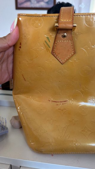 Bolso Louis Vuitton Vintage Marrón Amarillo