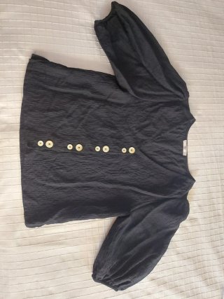 Blusa Mango Negra Talla S