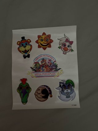 Pegatinas Five nights at Freddys, Mega Pizzaplex