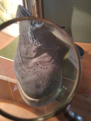 Zapatos de ante azul marino