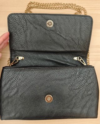Bolso negro print leopardo