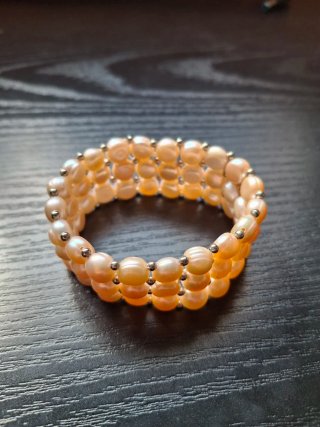 Pulsera perlas rosas vintage 15+ años