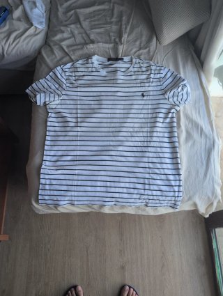 Camiseta Polo Ralph Lauren Rayas Blancas y Negras