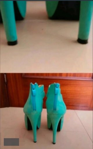 Sandalias de tacón y plataforma  Verde agua
