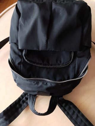 Mochila de nylon negra
