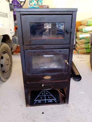 Estufa de leña con horno Tubos sin estrenar