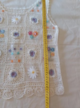 Top ganchillo y bordados fino