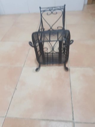 Soporte Forja Maceta Negro