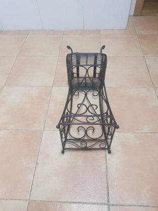 Soporte Forja Maceta Negro