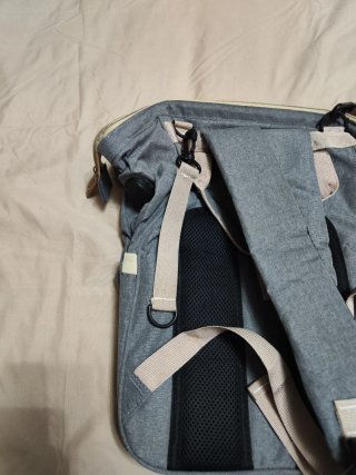 Mochila Pañalera Azul y Marrón