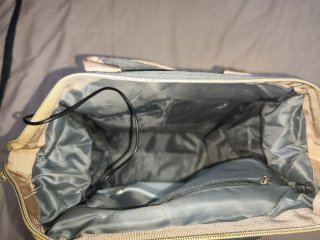 Mochila Pañalera Azul y Marrón