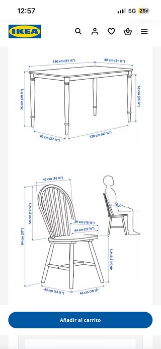 Mesa de comedor de madera y sillas