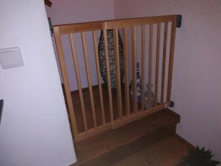 Barrera de seguridad extensible madera