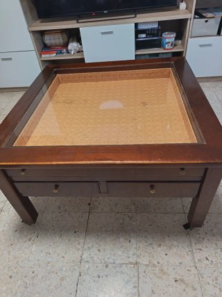 Mesa de centro madera y cristal