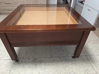 Mesa de centro madera y cristal