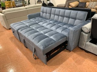 Sofá Cama Chaise Longue Gris 210cm