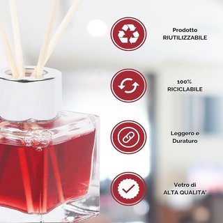 12 Botellas Vidrio Difusor 50ml + Varillas