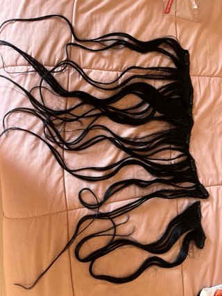 Extensiones de pelo rubio con clip