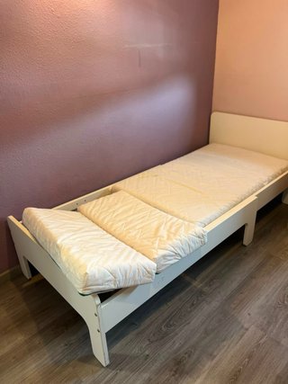 Cama extensible 120-180cm blanca