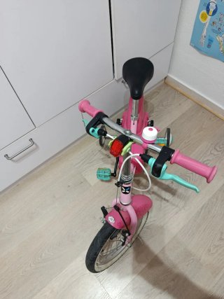 Bicicleta Unicornio Rosa Ruedines Rin 14