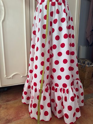 Conjunto Flamenco Lunares Rojo y Blanco
