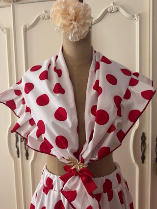 Conjunto Flamenco Lunares Rojo y Blanco