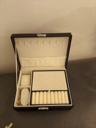 Portagioie grande nero e beige