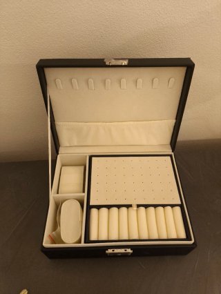 Portagioie grande nero e beige