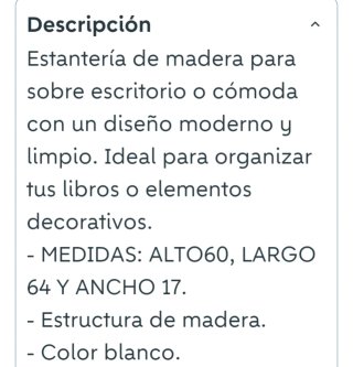 Estantería blanca de madera
