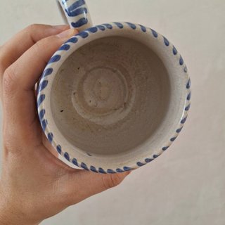 Taza cerámica artesanal pintada a mano