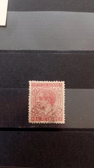 Sello Impuesto Guerra 1877 Alfonso XII