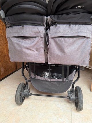 Carro gemelar Baby Monsters gris