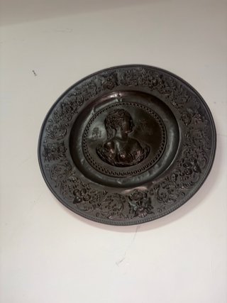 Piatto decorativo bronzo antico