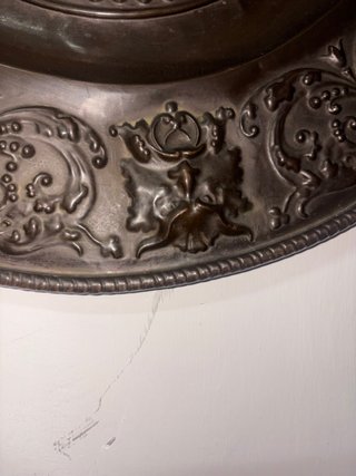 Piatto decorativo bronzo antico
