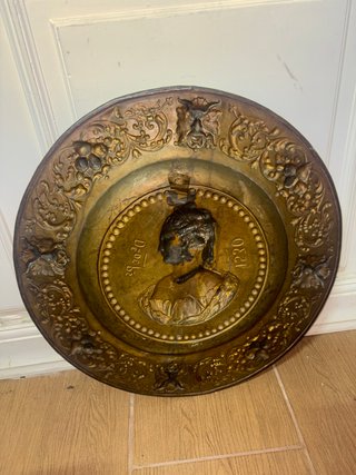 Piatto decorativo bronzo antico