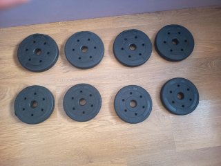 Discos de pesas 1kg y de 1.25kg