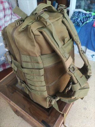 Mochila Táctica Militar Marrón claro / 50 litros /