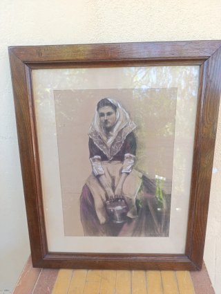 Cuadro mujer con cántaro