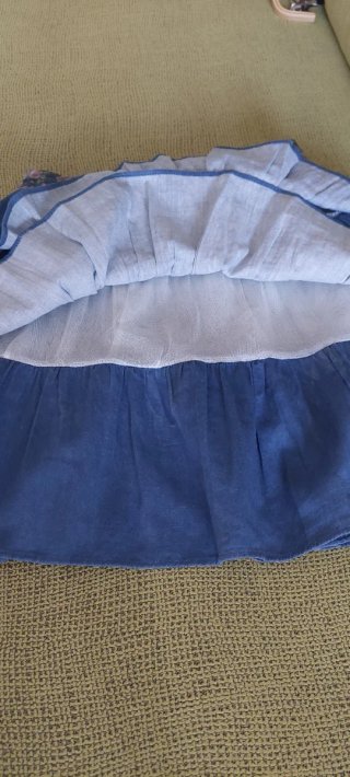 Falda vaquera volantes