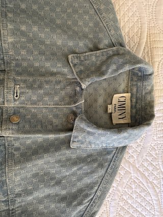 Chaqueta tejana Ciminy Paris azul claro bordada
