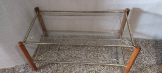 Mesa auxiliar vintage cristal floral 100cm