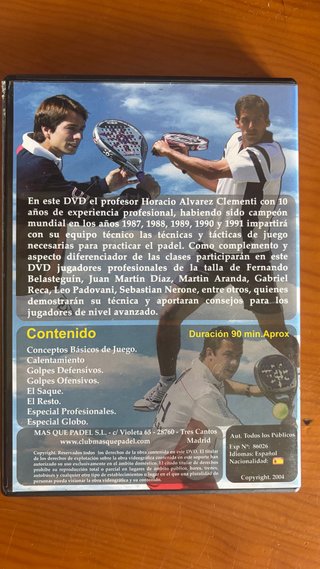 Clases de padel DVD