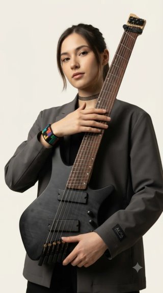 Akira Custom Shop Bajo Headless 6 cuerdas Activo
