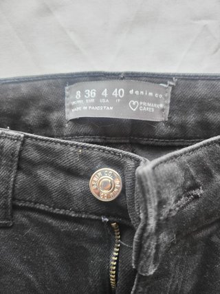 Pantalón vaquero mujer/niña negro roto