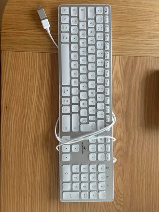 Teclado BLUESTORK Plata y Blanco USB