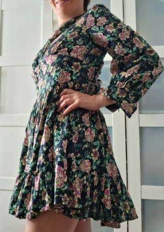 Vestido mini Guts & Love flores volantes