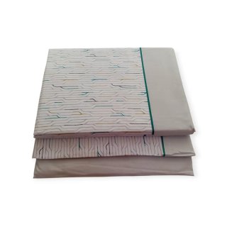 Cama 120 Juego sábanas 100% algodón Nuria gris