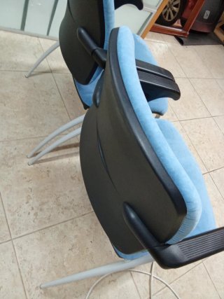 Butacas de oficina/recepción azul y negro