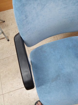 Butacas de oficina/recepción azul y negro