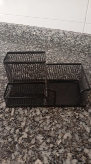 Conjunto organizador escritorio metal negro